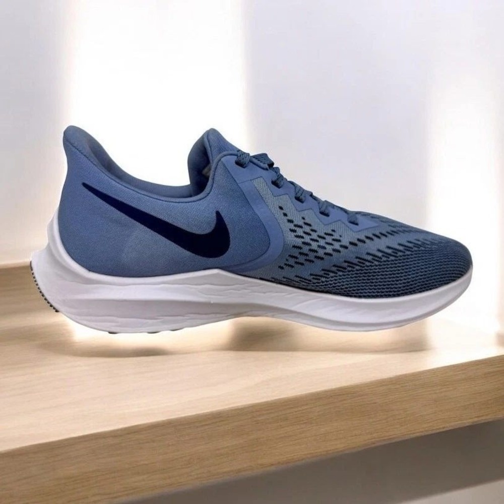 Nike Zoom Winflo 6 Blue Black Running Shoes AQ8228-400 Women's Size 10